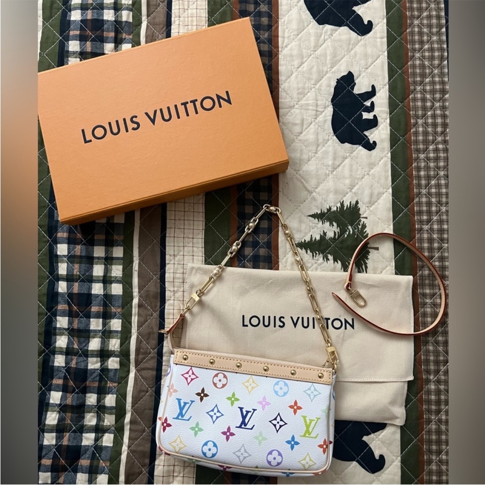 SOLD *EB 2025 LV X TM Murakami Multicolor Pochette Accessories Bag- NWT - Picture 14 of 14
